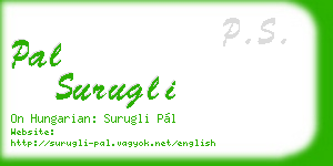 pal surugli business card